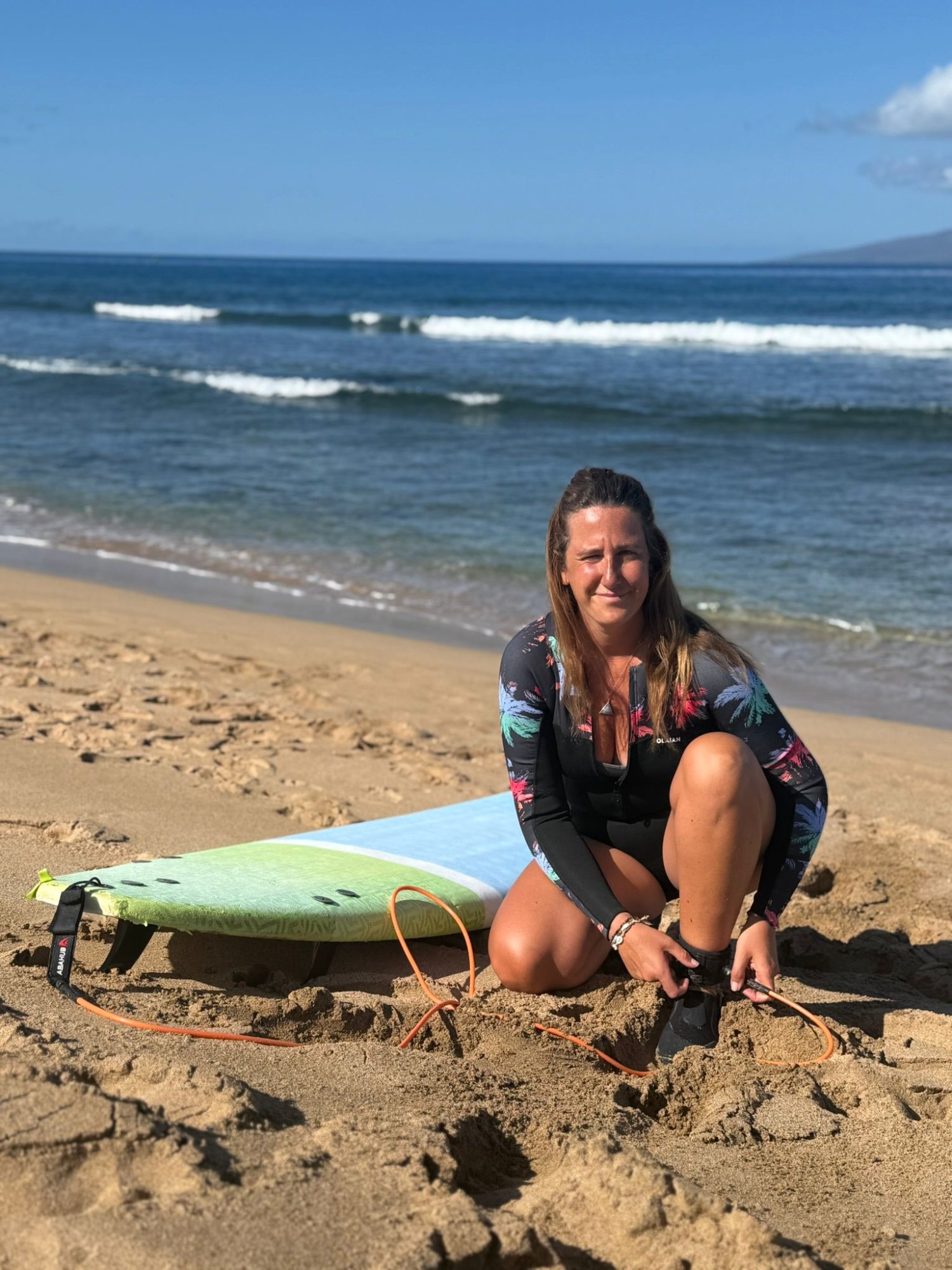 Katrin beim Surfen